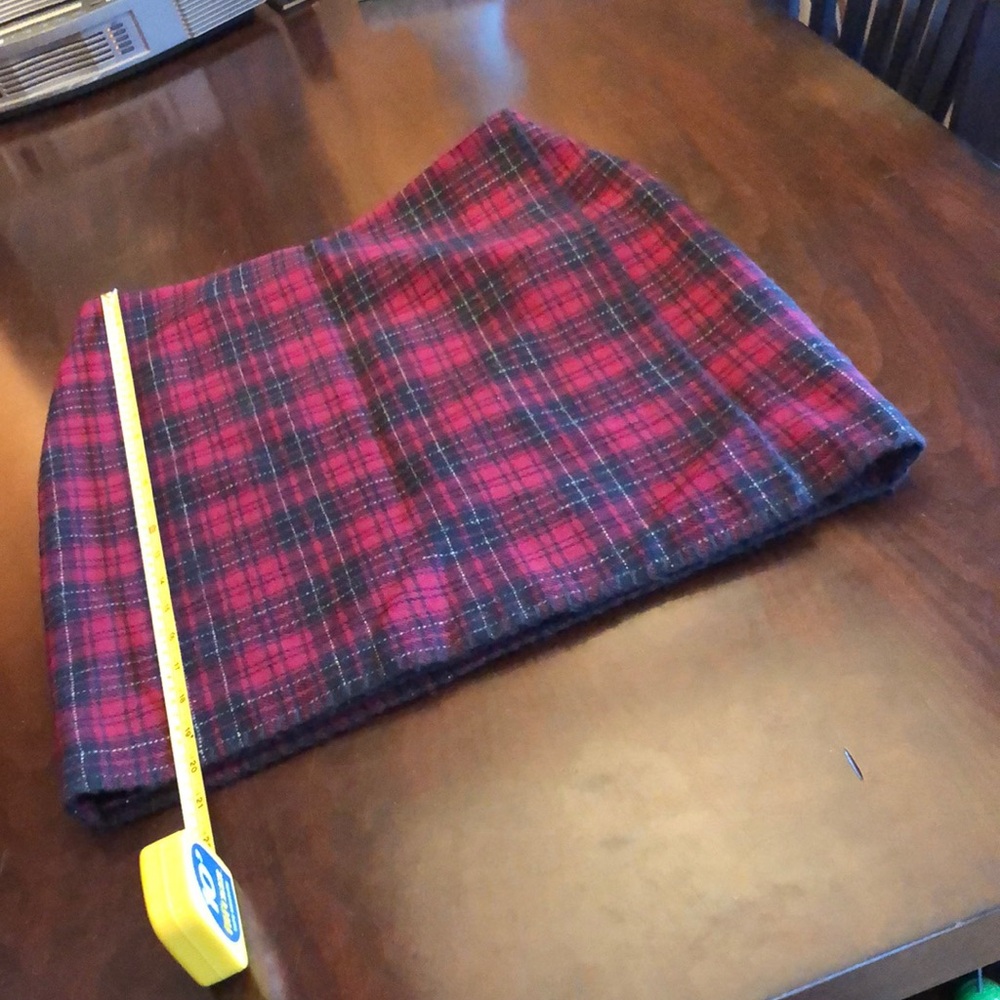 Plaid Skirt in Red and Black